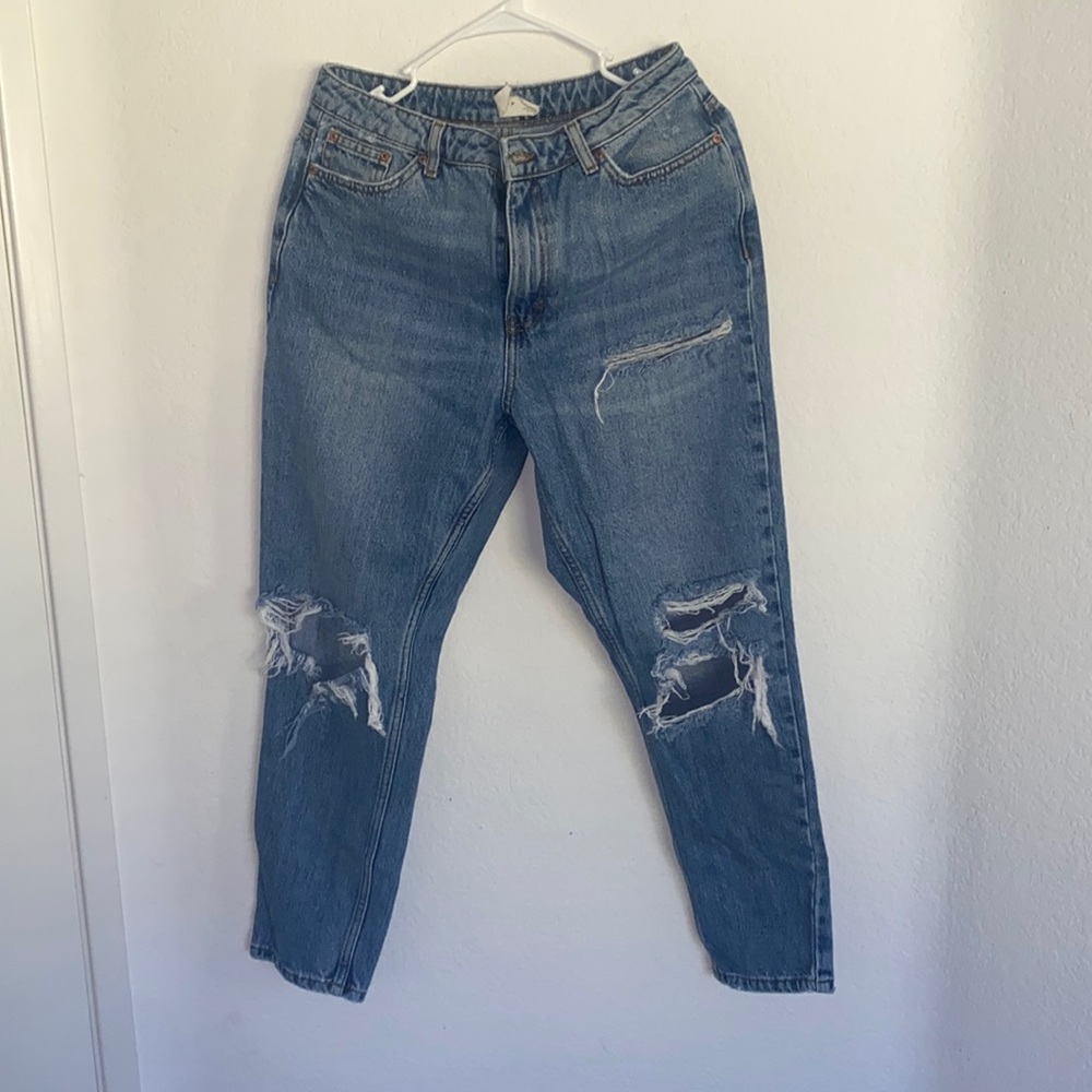 Topshop ripped mom jeans